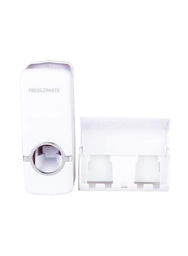 Automatic Toothpaste Dispenser And Toothbrush Holder White 155x60x60cm