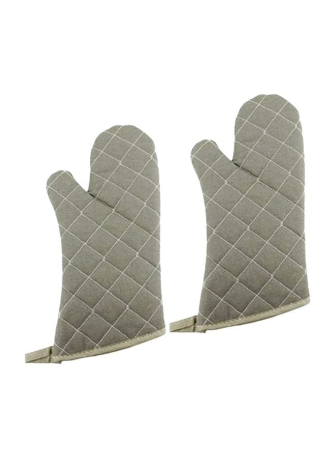 2-Piece Oven Glove Grey 15inch