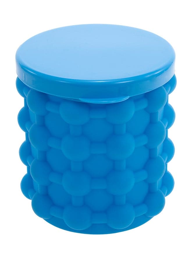 Silicone Ice Bucket Blue 14 x 12.5 x 12.5cm