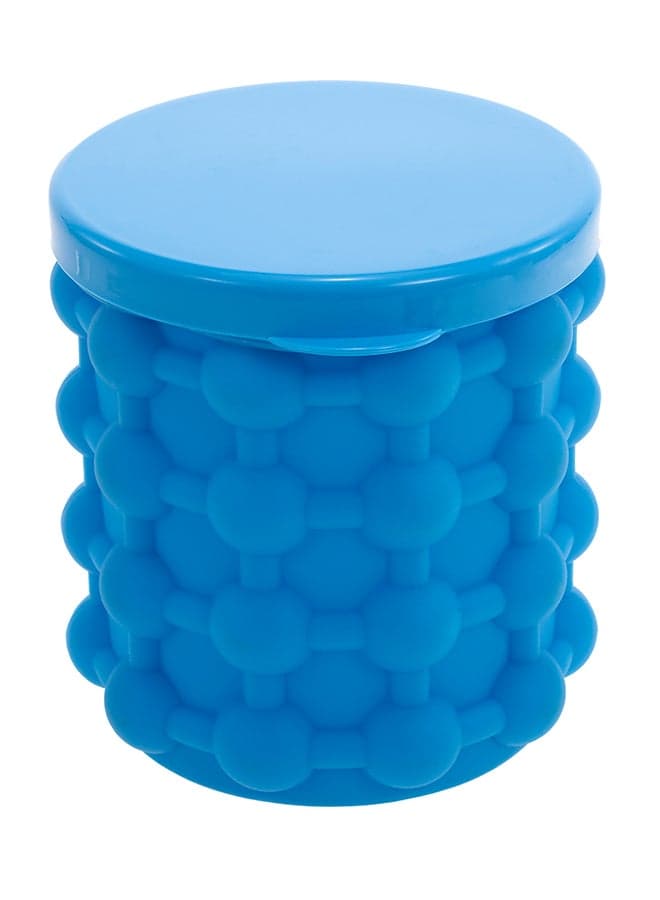 Silicone Ice Bucket Blue 14 x 12.5 x 12.5cm