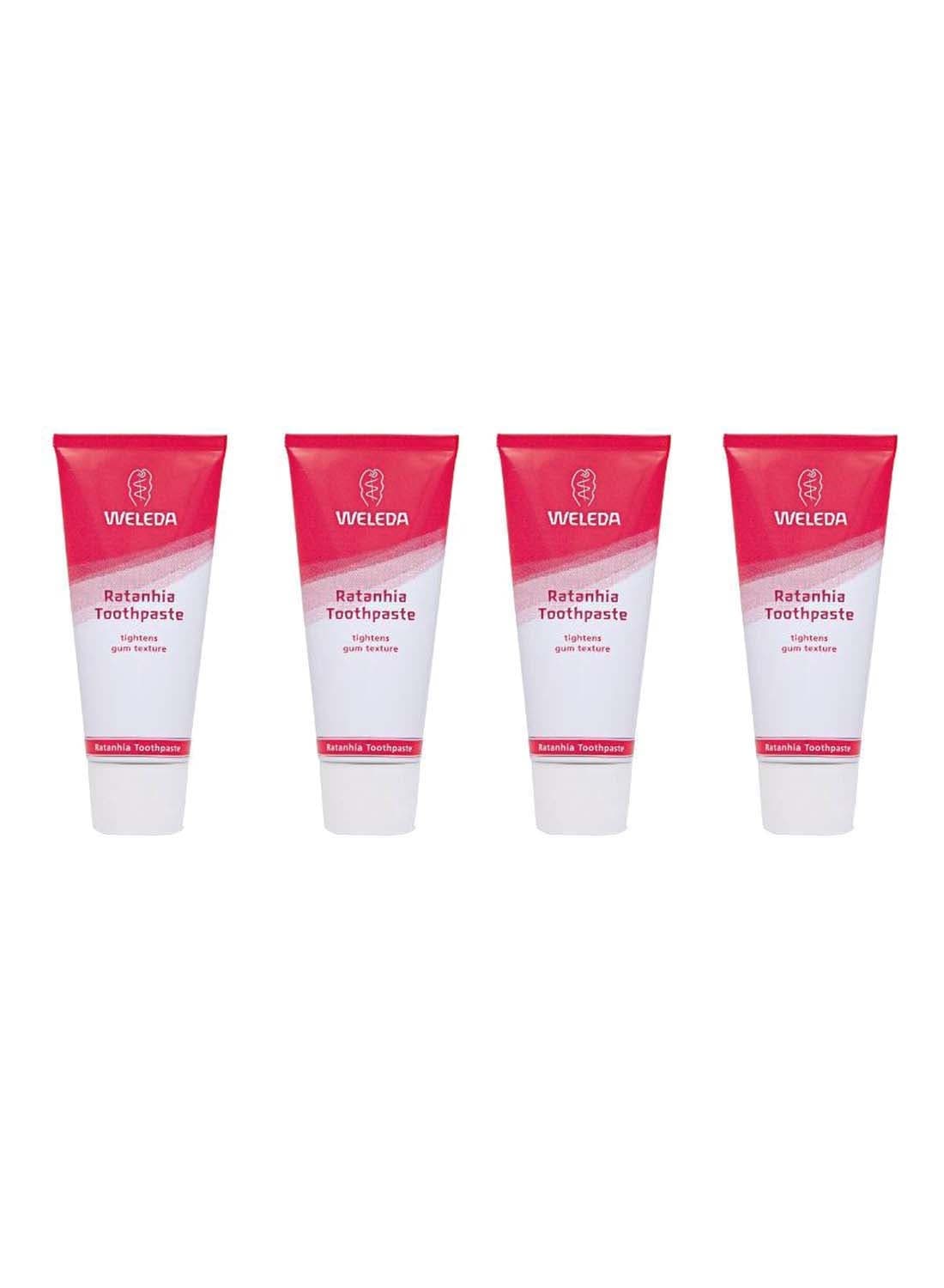 Pack Of 4 Ratanhia Tightens Gum Texture Toothpaste 4 x 75ml