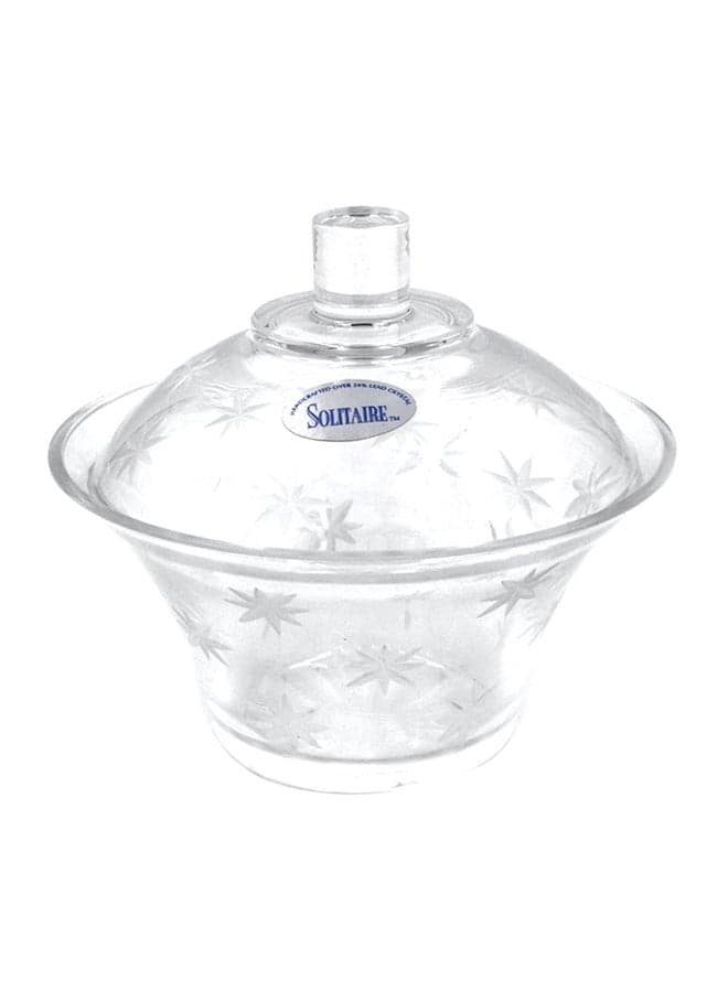 Sugar Bowl With Cover Clear 15x14x10cm