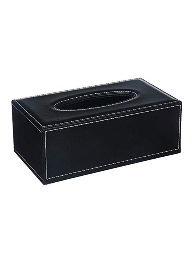 Tissue Cover Box Case Holder Black 9.5x4.9x3.1inch
