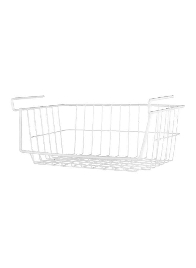 Wire Shelf Basket White 10x16x7inch