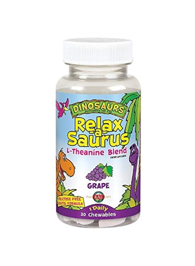 Relax-A-Saurus Dietary Supplement - Grape - 30 Chewables