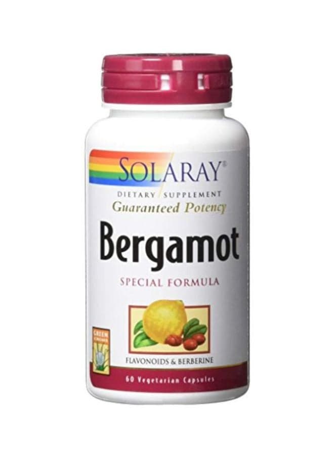 Bergamot 500 mg Herbal Supplement - 60 Vegetarian Capsules