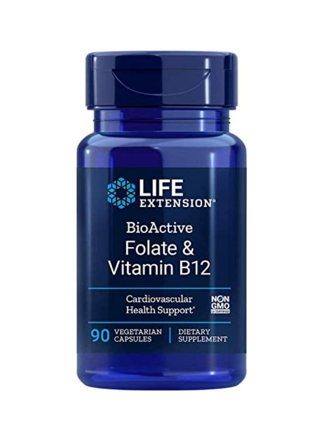 Folate And Vitamin B12 Dietary Supplement - 90 Capsules