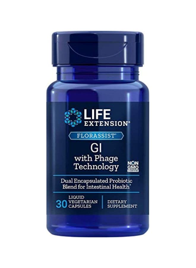 Florassist Gastro Intestinal Probiotic Dietary Supplement - 30 Capsules