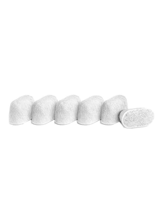 6-Piece Replacement Filter For Breville Coffee Machine White 2.2x1.14x1.3inch