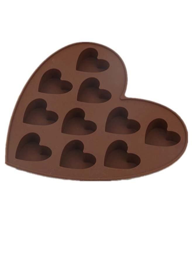 Heart Shaped Chocolate Mould Brown