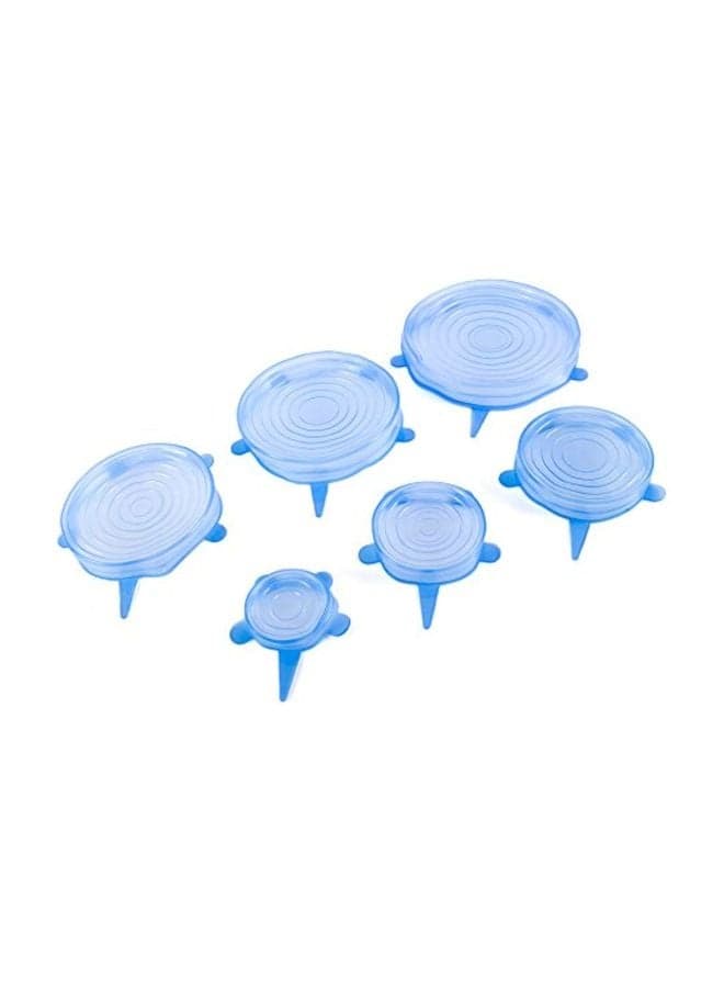 6-Piece Silicone Food Saver Set Blue
