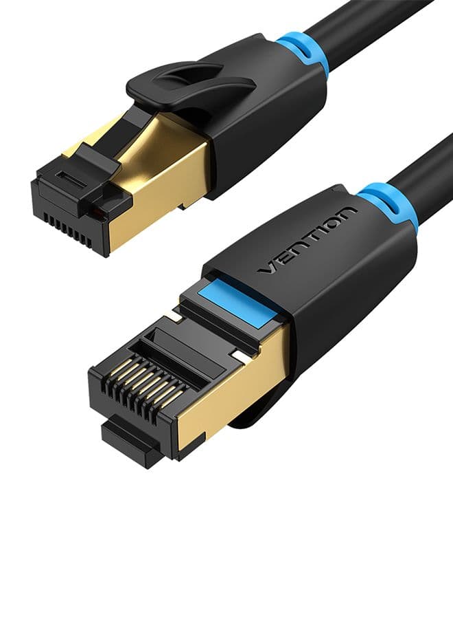 CAT8 Fast Transmission Patch Cable With SFTP Shielding LSZH Jacket Black