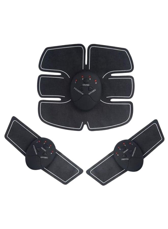 3-Piece Electric Stimulator Abdominal Muscle Toner Set