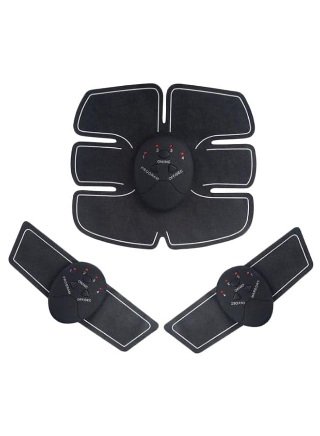3-Piece Electric Stimulator Abdominal Muscle Toner Set