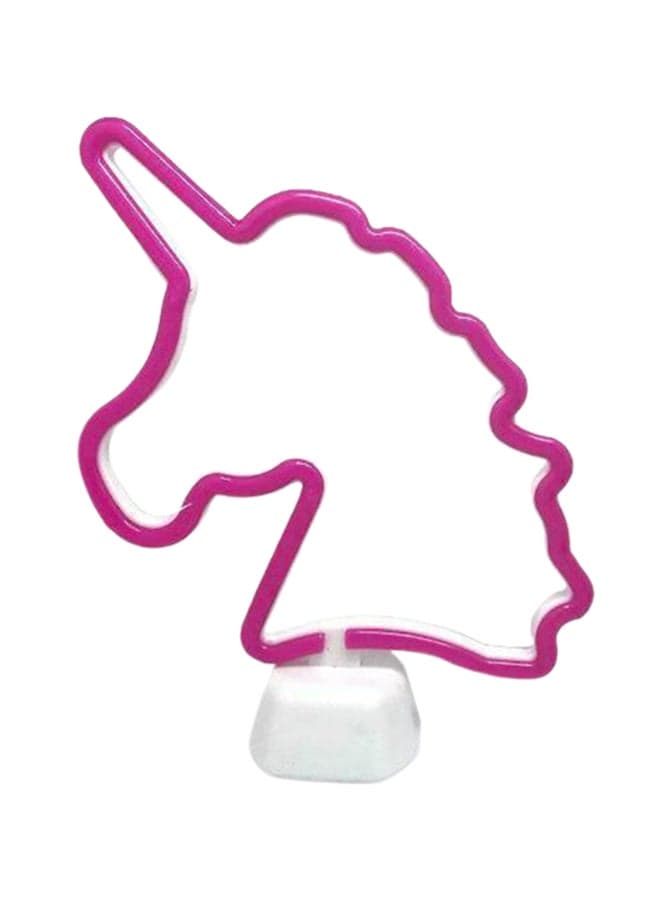 Unicorn Neon Led Light White/Pink 23 x 30cm