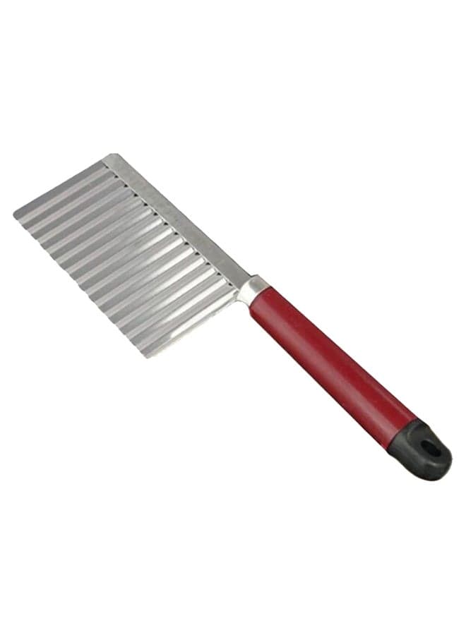 Fruit And Vegetable Waves Cutting Slicer Silver/Red 22.5 x 10cm