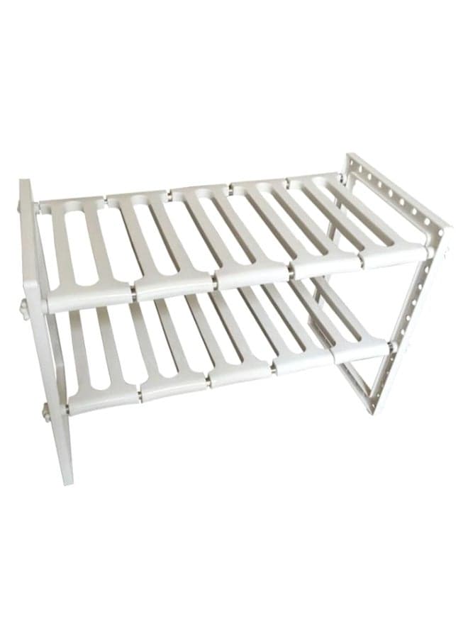 Under Sink Storage Organizer Rack Off White