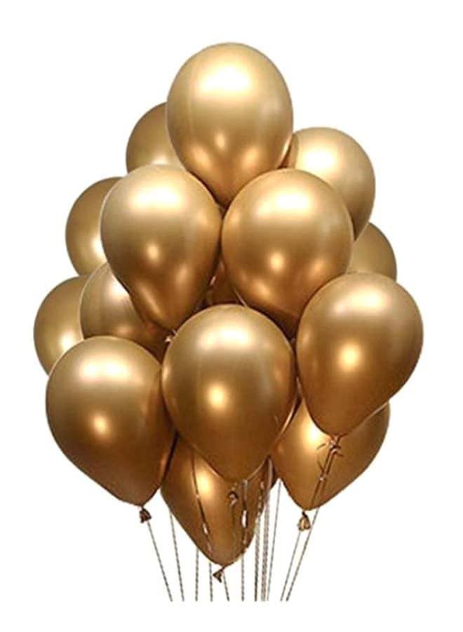 10-Piece Round Birthday Party Decoration Metallic Latex Balloon Set 12inch