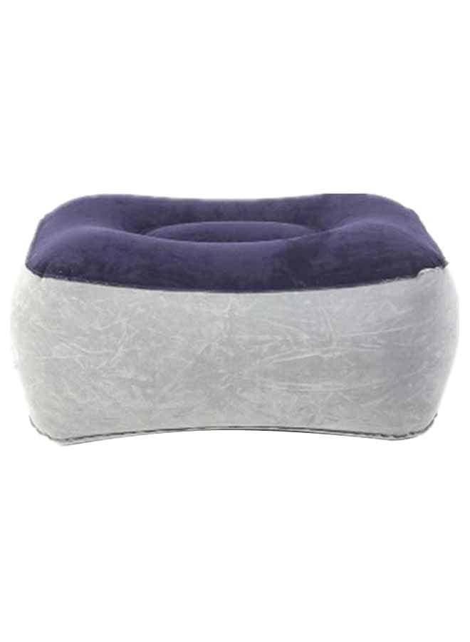 Inflatable Foot Rest Travel Pillow Blue/White 37 x 28cm
