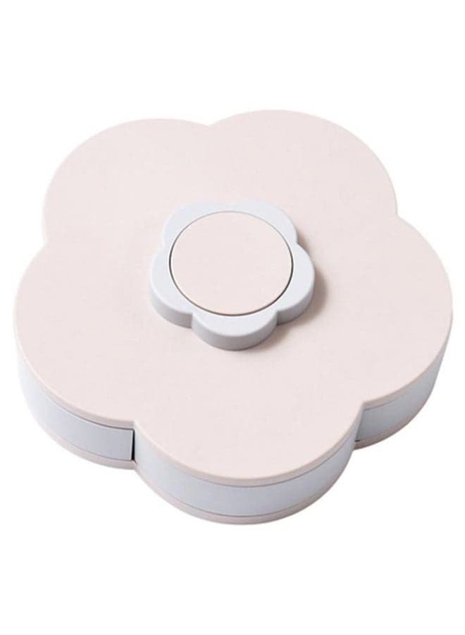 5-Section Flower Petal Fruit And Candy Storage Box Peach/Grey 8.5 x 27cm