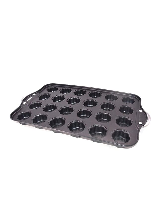 Flower Shaped Muffin Pan Grey 28x49x5cm