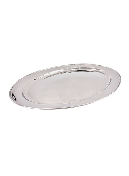 Oval Shaped Platter Silver 60cm