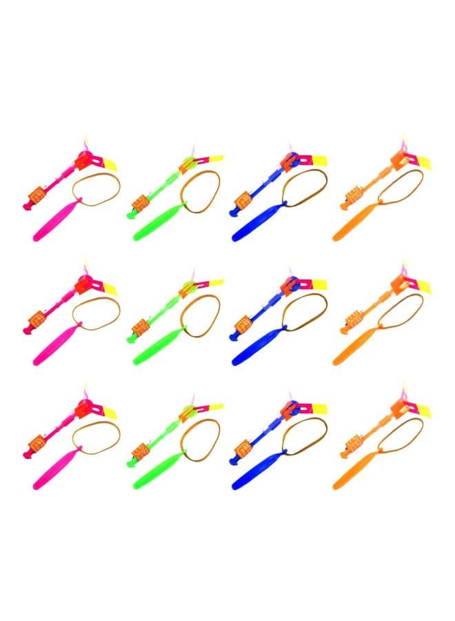 12-Piece LED Sling Shot Flare Arrow Helicopter Set 6010