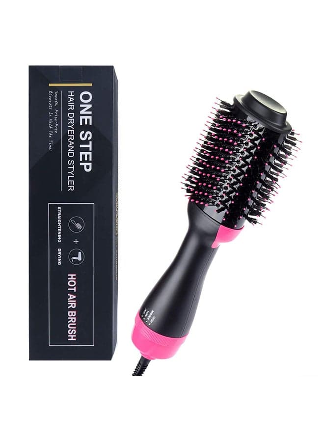 Professional 3-In-1 Negative Ionic Hot Air Straightener Comb Black