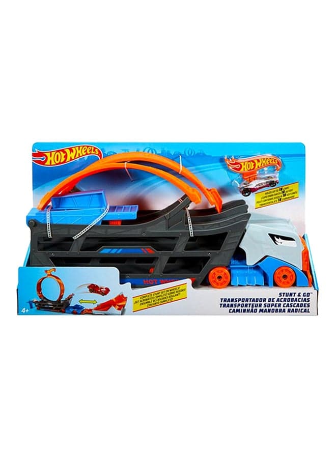 Hot Wheels Stunt And Go Track Set Multicolour