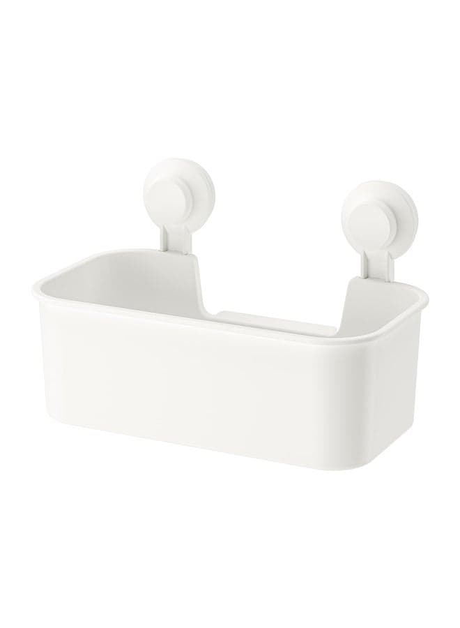 Storage Basket With Suction Cup White 28x17x17cm