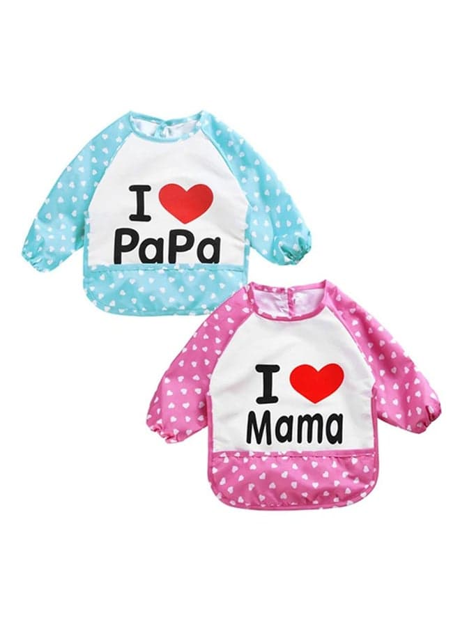 2-piece Waterproof, Phthalates Free Peva Sleeved Bibs With High-quality Material