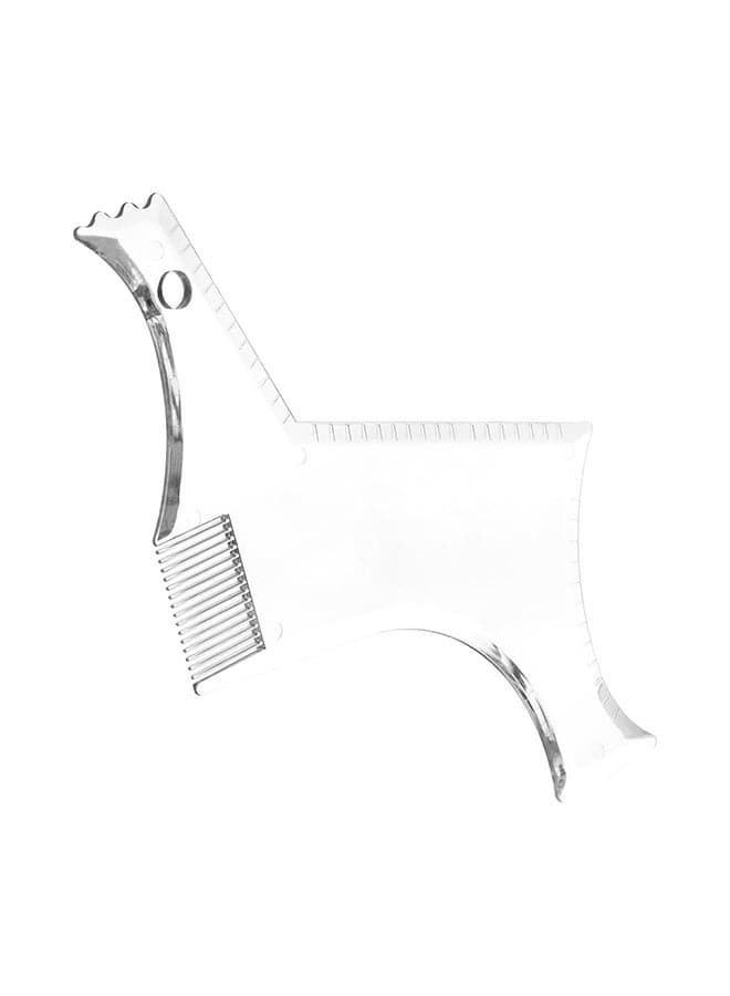 Multiple Edge Beard Shaping Comb Transparent 18x0.3x14cm