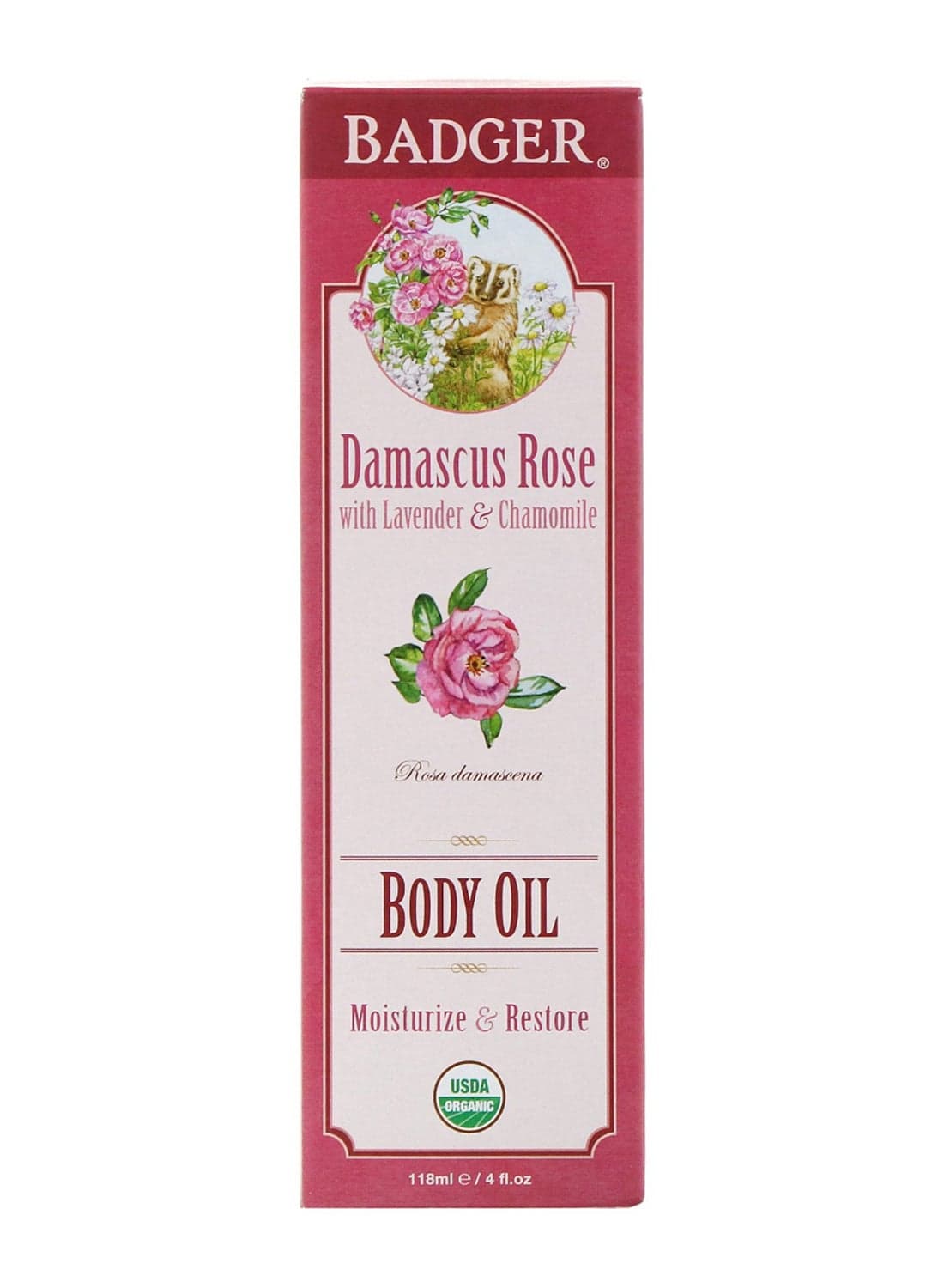 Damascus Rose With Lavender And Chamomile Body Oil 118ml