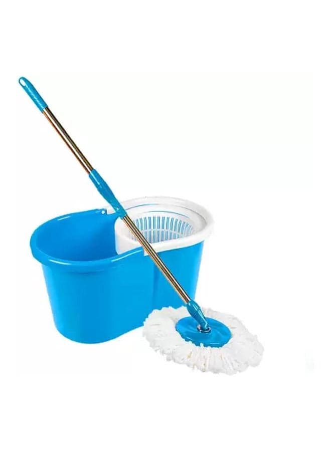 360 Rotating Spin Mop With Bucket Set Blue/White/Silver