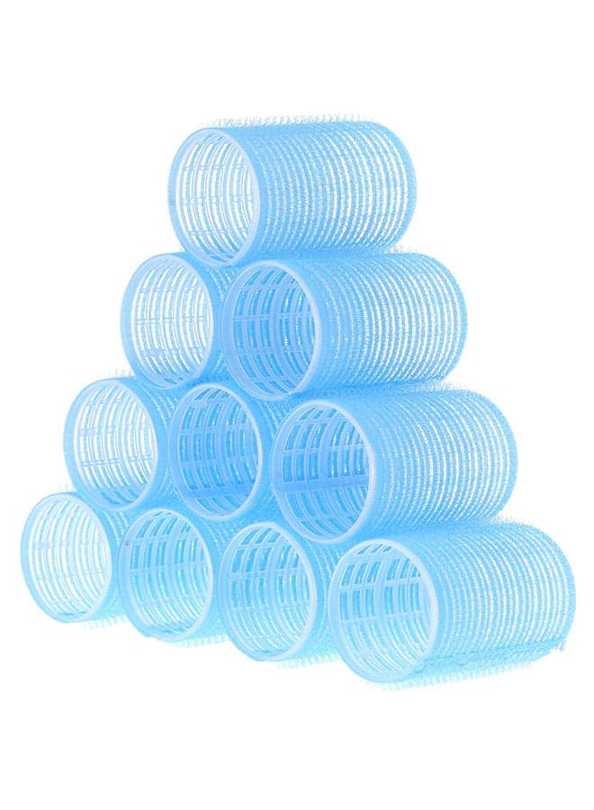 10-Piece Self Grip Hair Rollers Set Blue