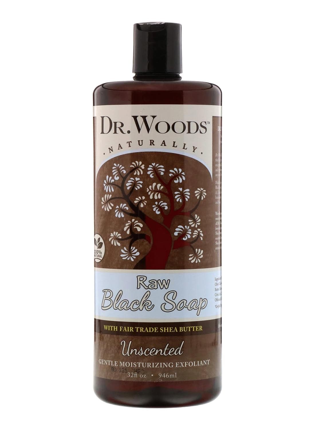 Fair Trade Shea Butter Raw Black Soap 946ml
