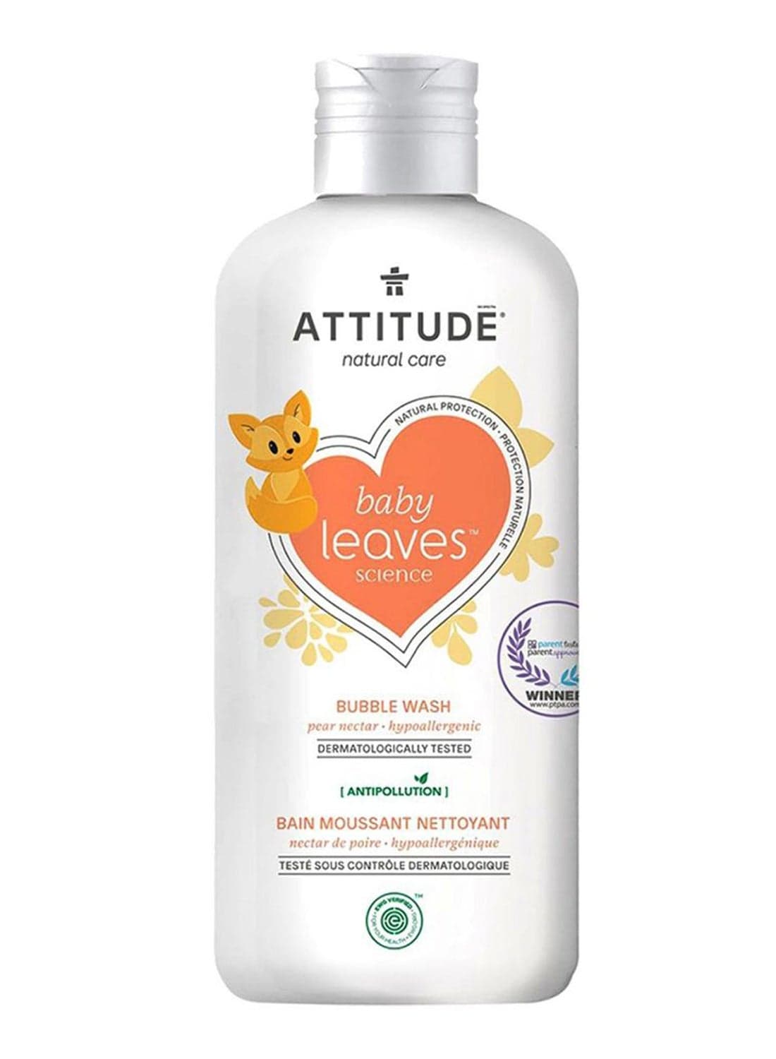 Baby Leaves Science Pear Nectar Flavour Natural Bubble Wash Oil 473ml