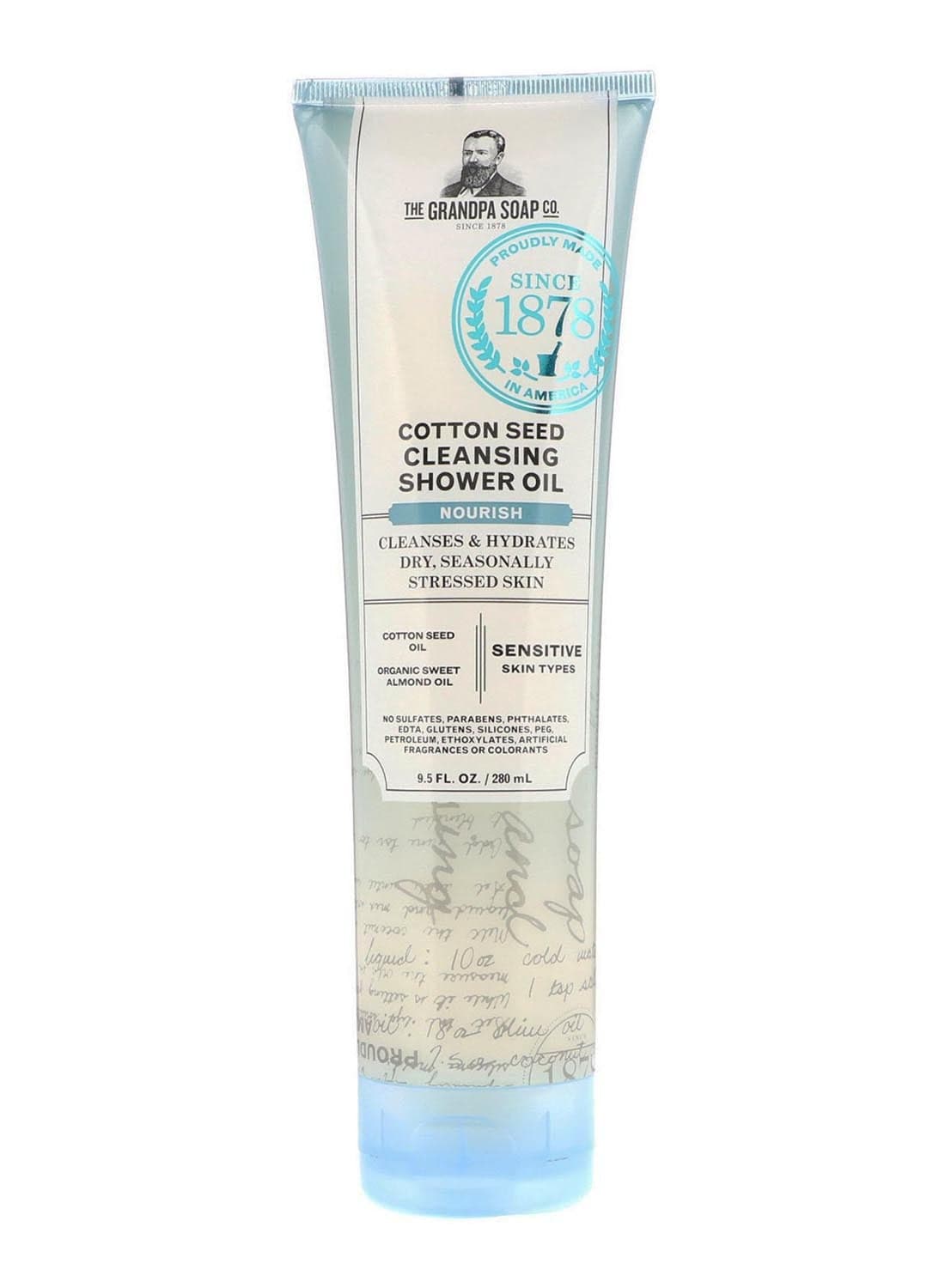 Nourish Cotton Seed Cleansing Shower Oil 280ml
