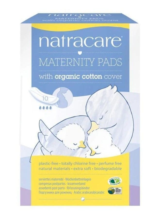 10-Piece Organic Maternity Pad Set 16.5 x 6.9cm