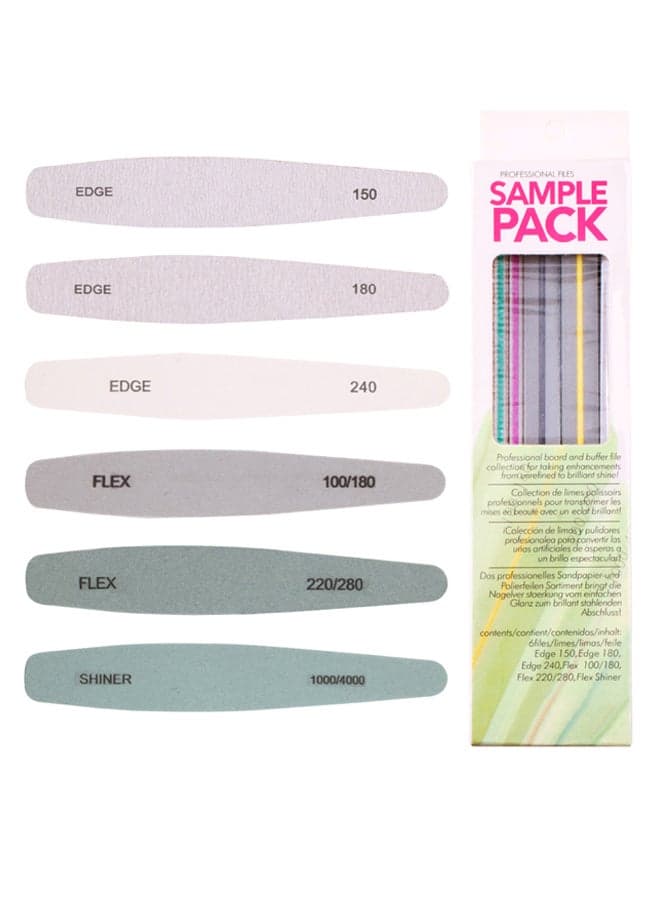 6-Piece Nail Buffer Set Multicolour