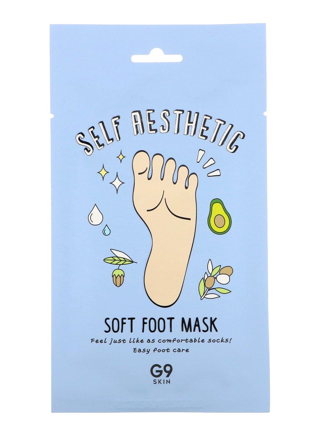 5-Piece Self Aesthetic Soft Foot Mask Set 5 x 12ml