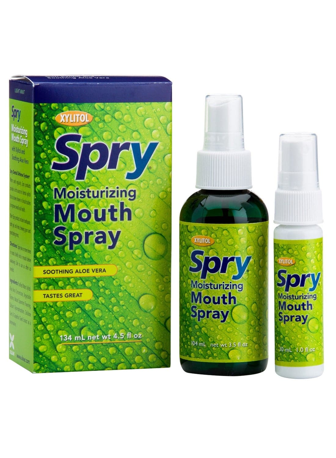 Pack Of 2 Spry Light Mint Moisturizing Mouth Spray 104, 30ml