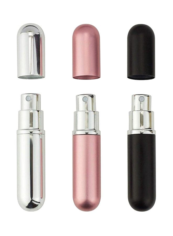 3-Piece Portable Mini Refillable Spray Bottle Multicolour