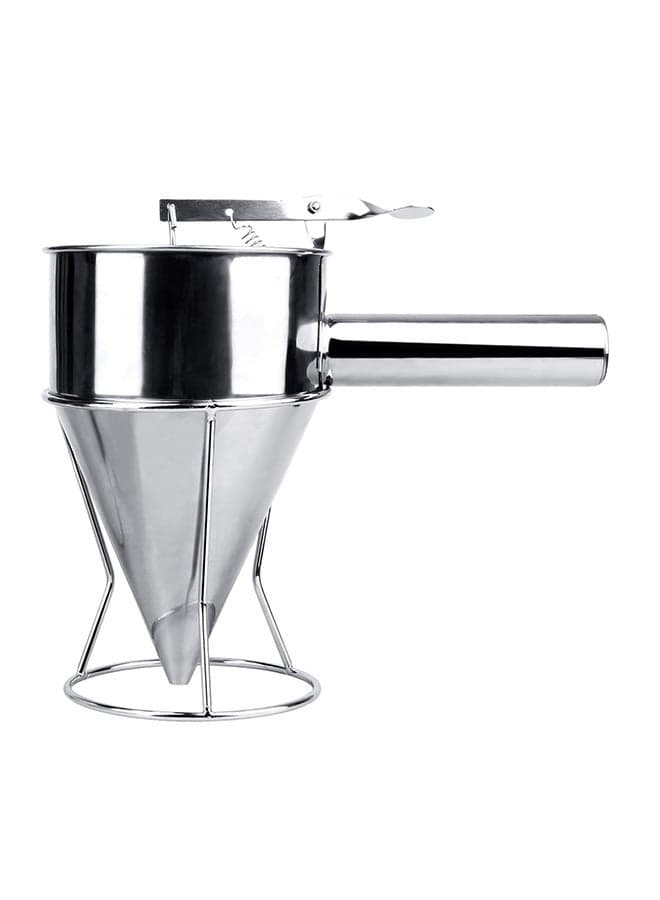 Pancake Batter Dispenser Dough Dispenser Funnel Silver 26X20cm