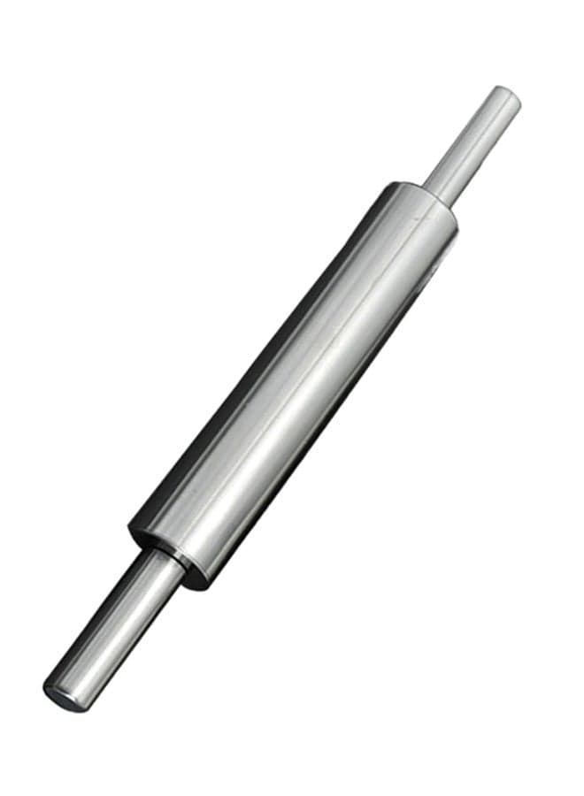 Non-Stick Pastry Dough Pizza Roller Steel Rolling Pin Silver 43cm