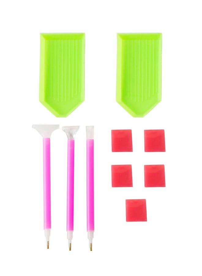 10-Piece DIY Diamond Embroidery Pen Tools Green