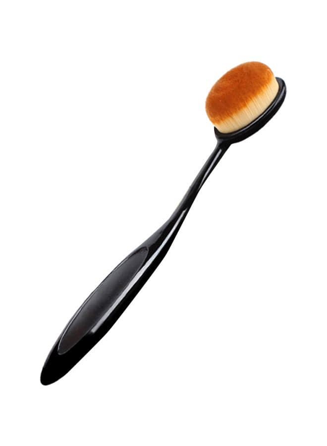 Oval Cosmetic Makeup Blusher Brush Black/Brown