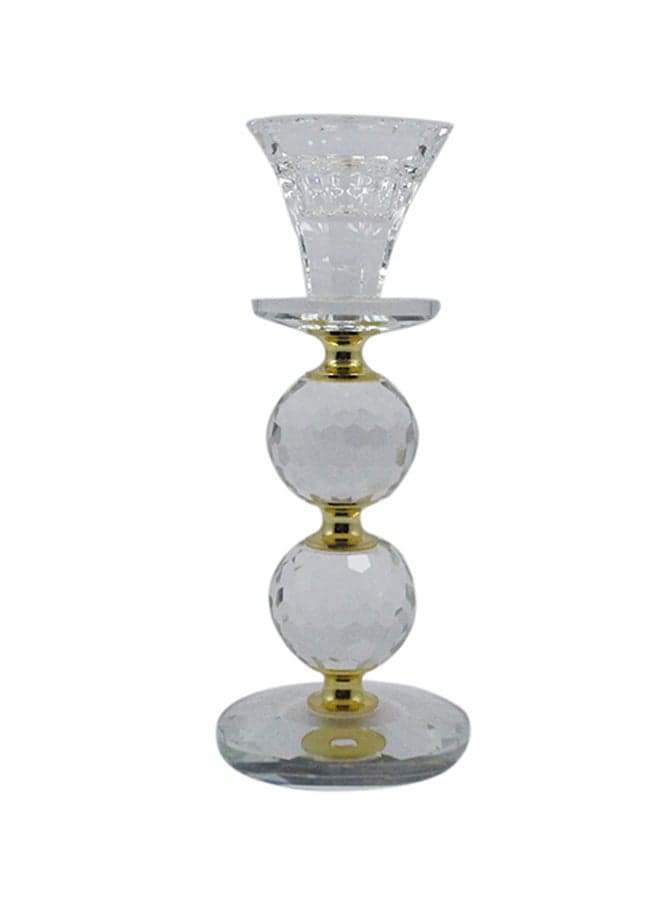 Crystal Candlestick Gold 15cm