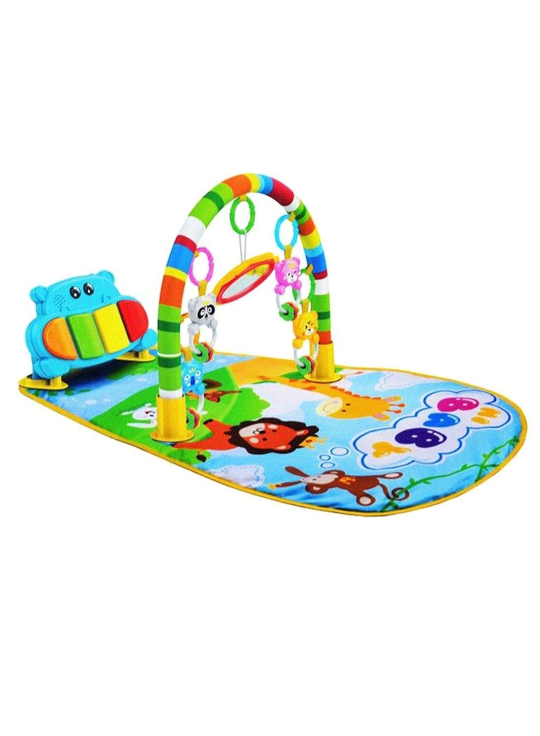 Piano Play Gym Mat With Melodies Rattle