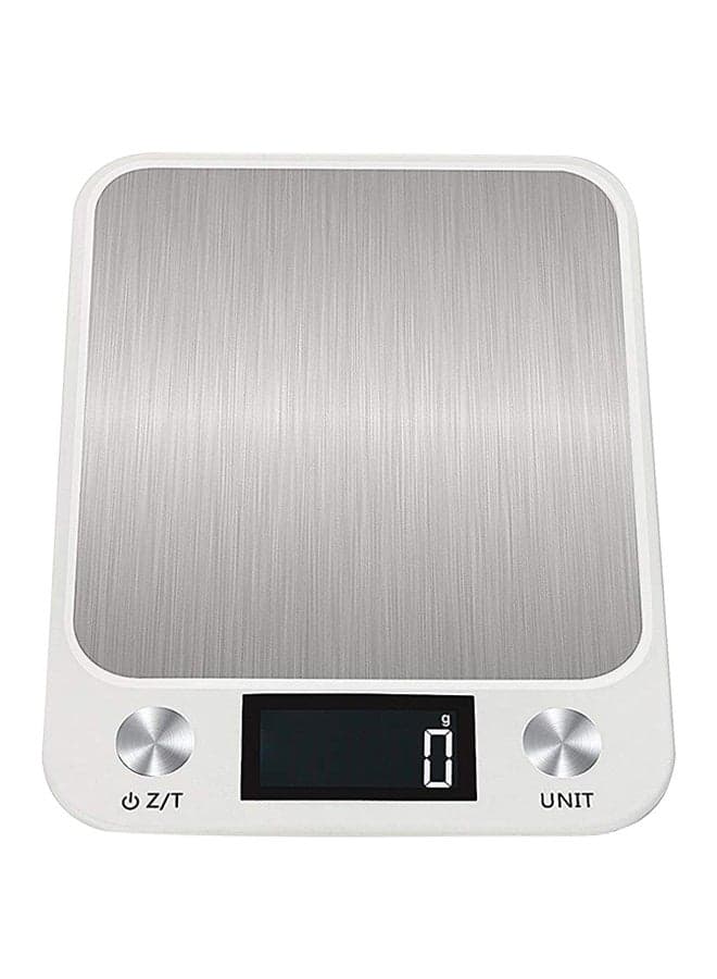 Kitchen Scale Weighing Upto 10kgs White 8.26x6.1x0.66inch